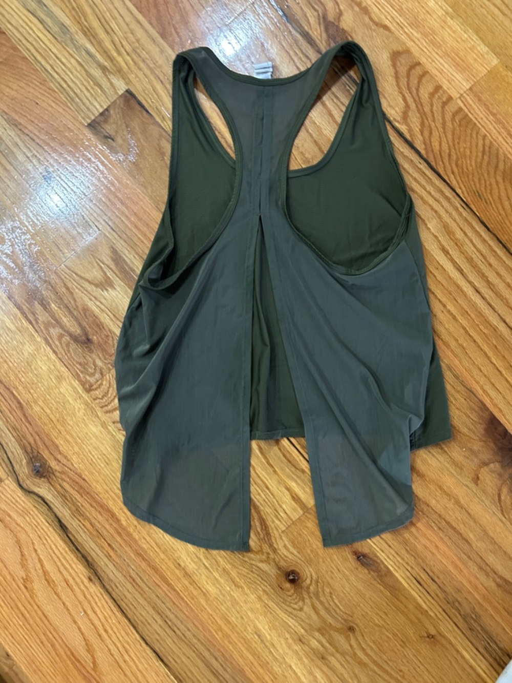 Fabletics Olive Green Racerback Hi-Low Tank - Picture 3 of 3